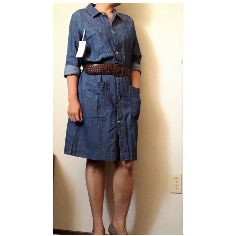 Forever21 Button Down Denim  Shirt Dress